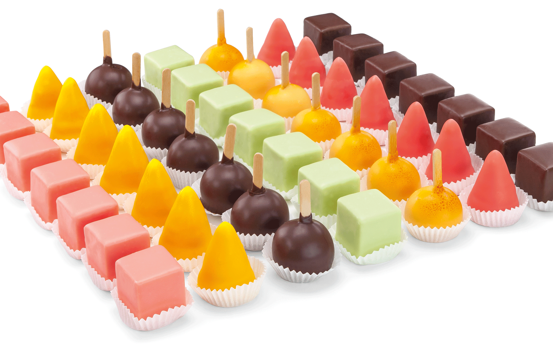 Mini-Kuchen, bunten Farben
